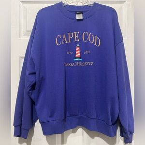 Cape Cod Massachusetts Crewneck Sweater - Blue